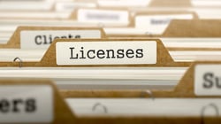 Licenses Concept. Word on Folder Register of Card Index. Selective Focus. IRS Tax Preparer Registered.